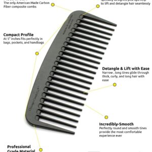 Chicago Comb Co. Model #10 Carbon Fiber