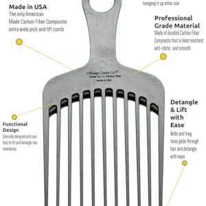 Chicago Comb Co. Model No. 12 (XL Wide + Long Pick)