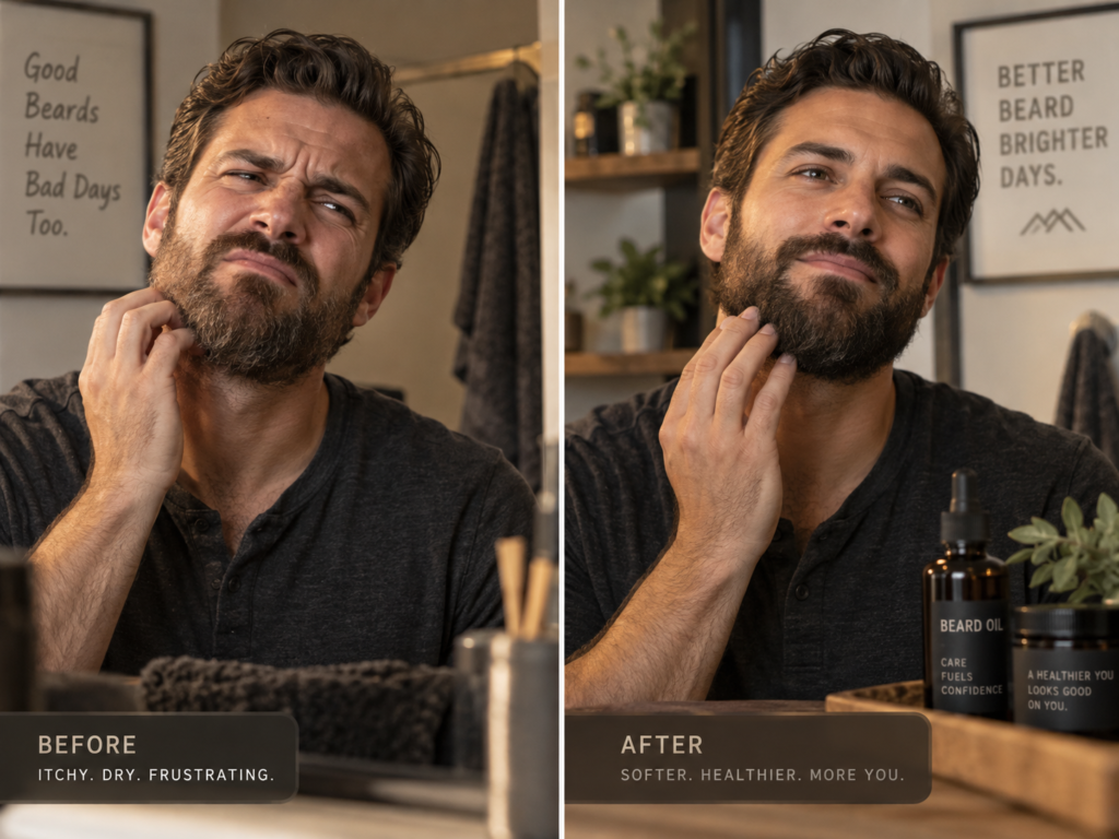 Beard Itch Compared To Healthy Beard Raven Beard Co