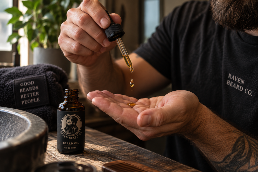 Beard Oil Dispensing Raven Beard Co