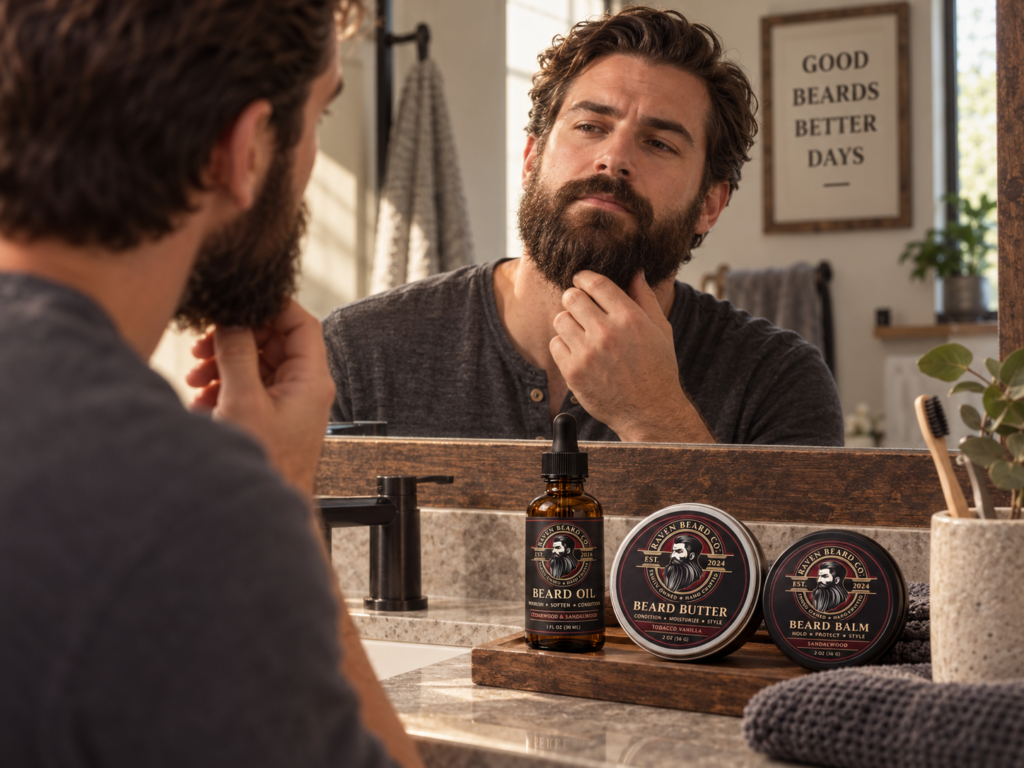 Groomed Man Raven Beard Co