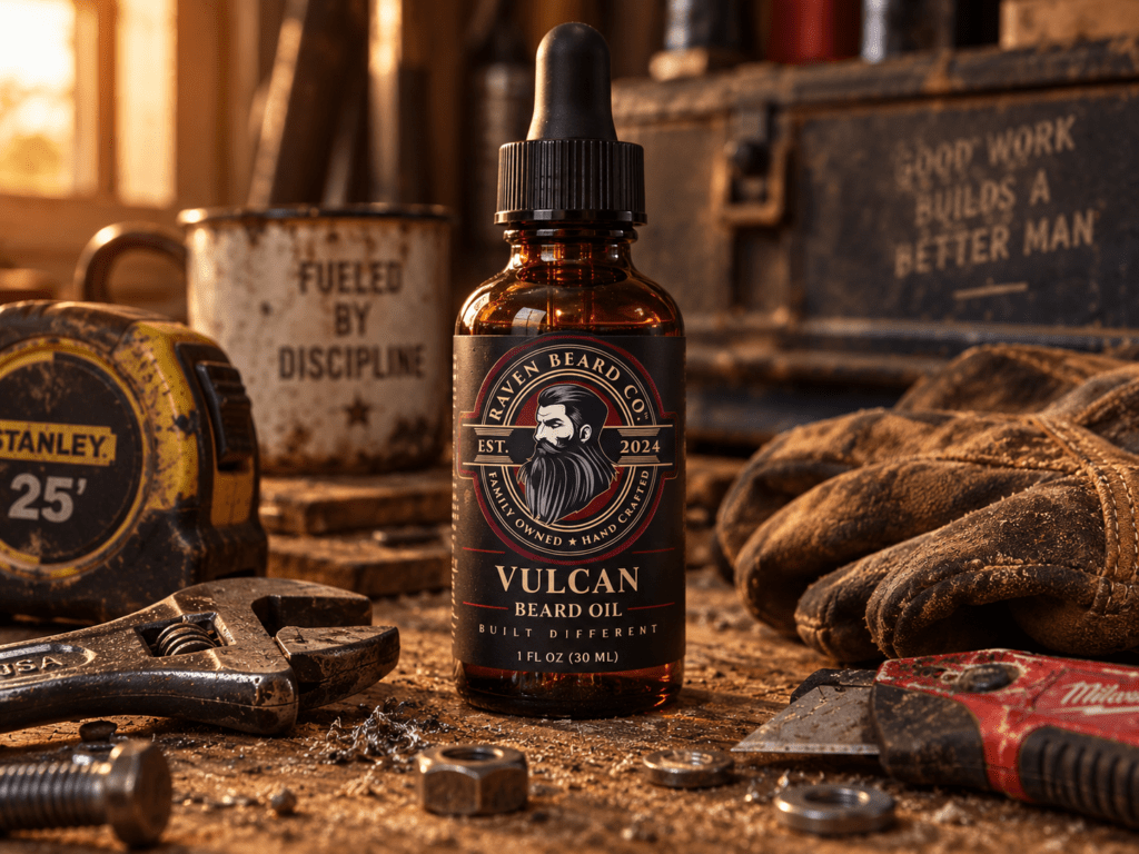 Raven Beard Co Vulcan Oil Bottle